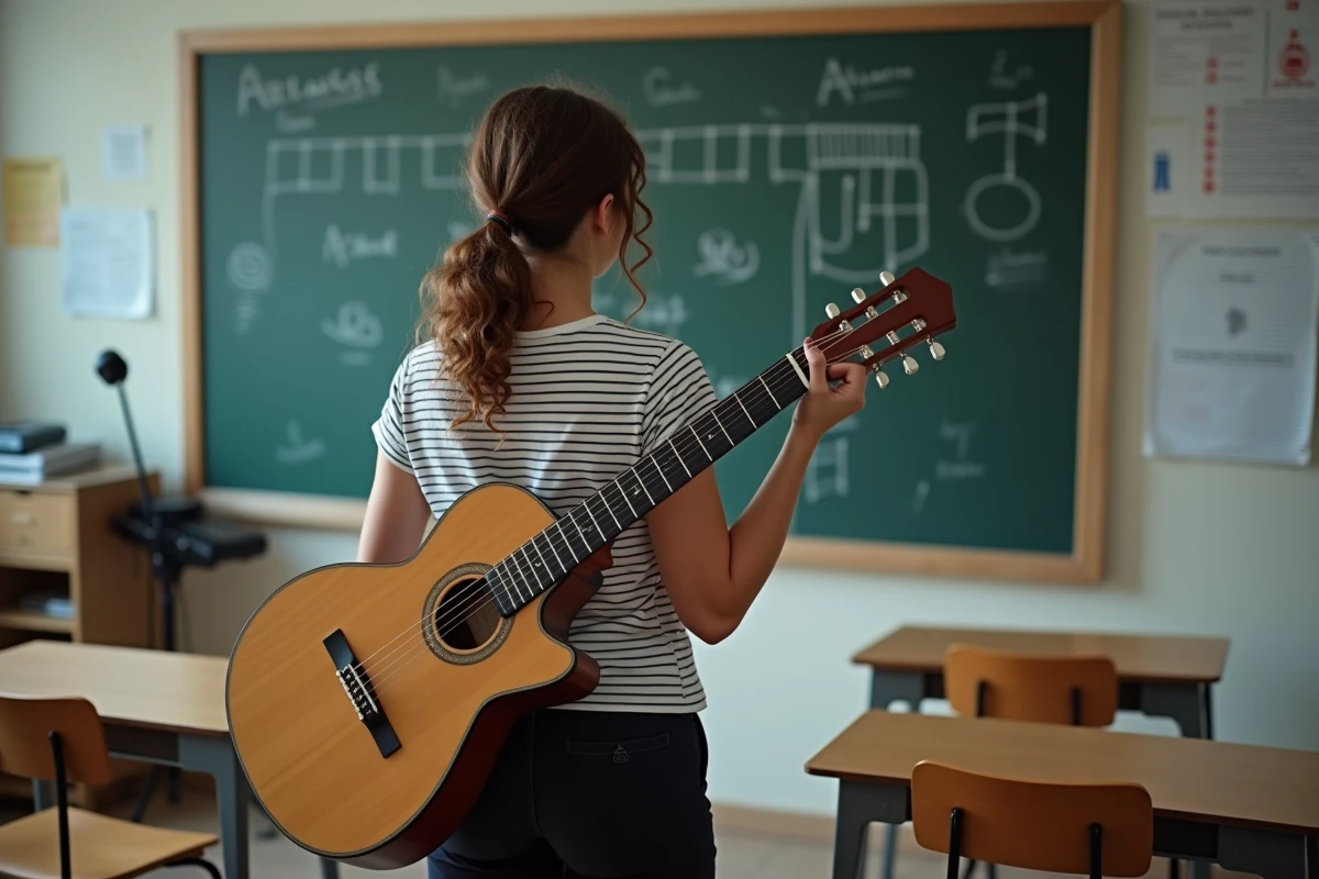 Jeune femme dessinant un diagramme d