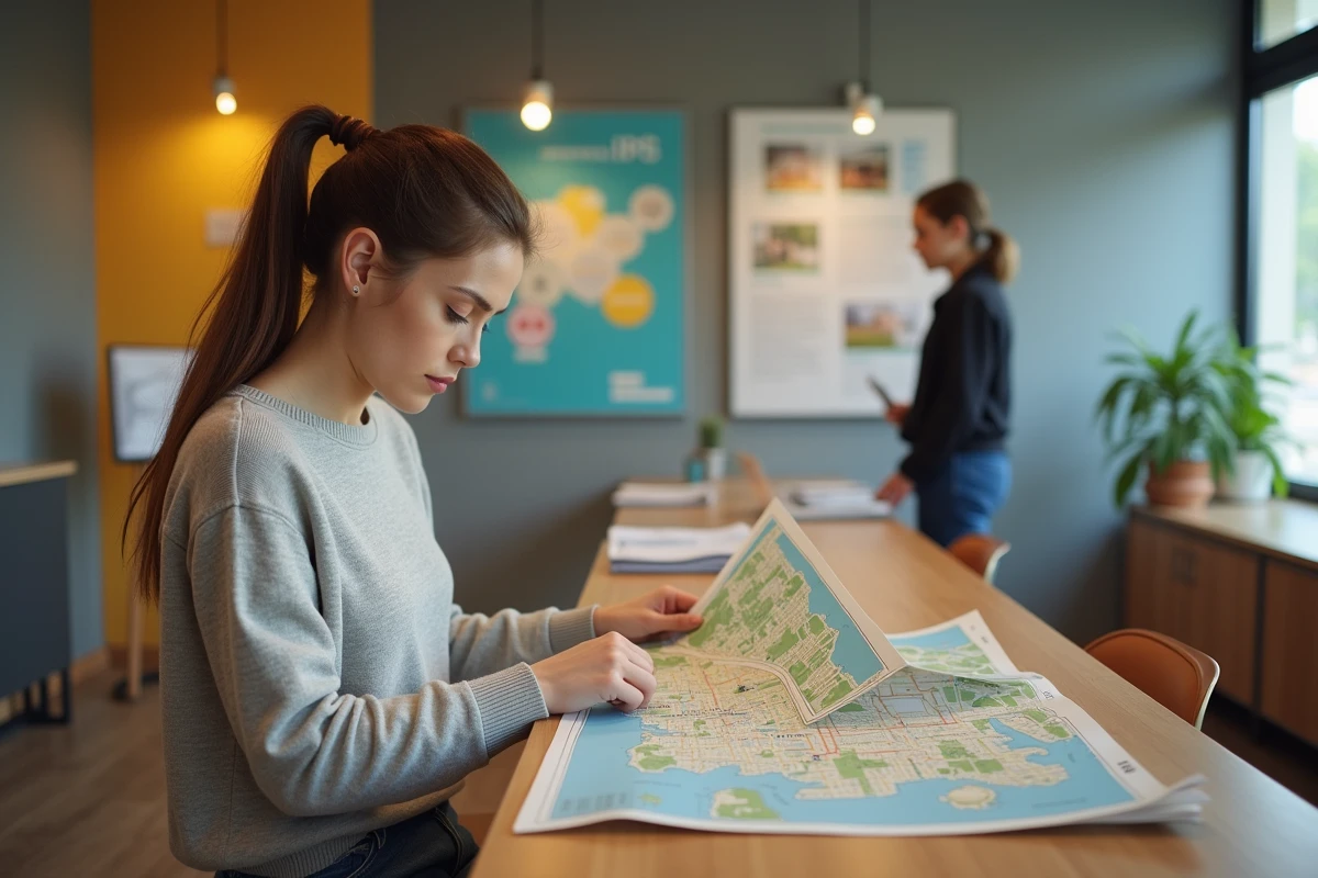 Femme dans un centre d